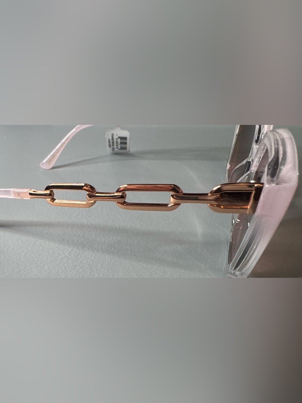 Nanette Lepore Translucent Ombre Light Pink Square oversized rose chain accent - Picture 5 of 6